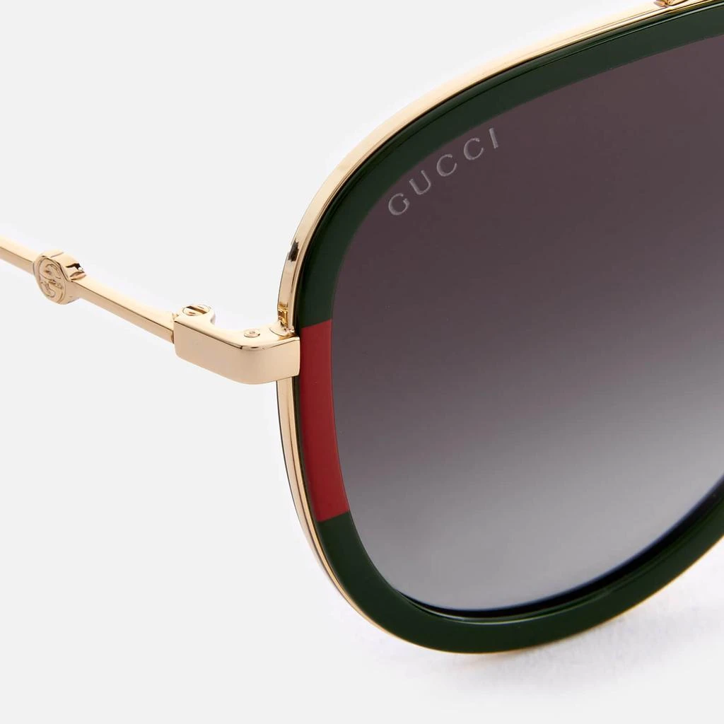 商品Gucci|Women's Metal Aviator Sunglasses - Gold/Green,价格¥3367,第4张图片详细描述