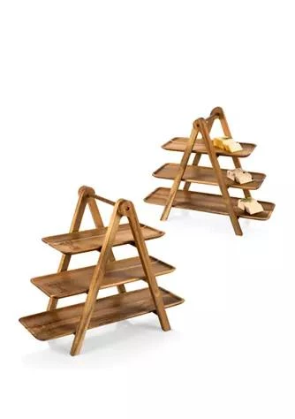 商品Toscana|Ncaa Texas Tech Red Raiders Serving Ladder 3 Tiered Serving Station,价格¥970,第1张图片