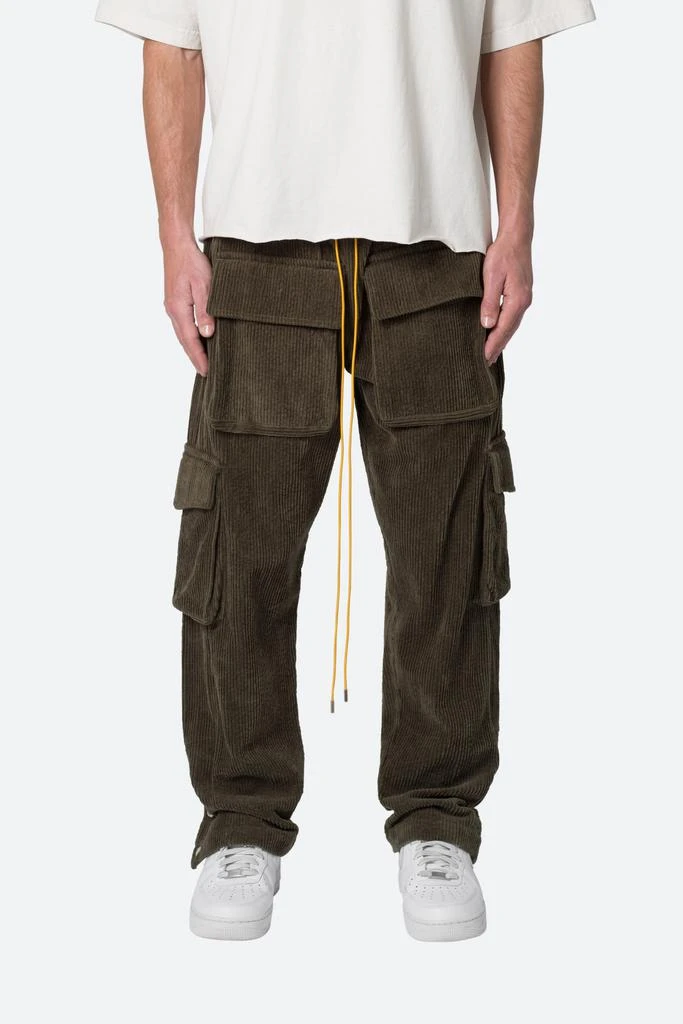 商品MNML|Corduroy Snap II Cargo Pants - Olive,价格¥483,第1张图片