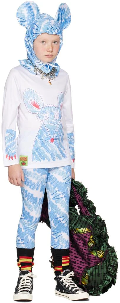 商品CHOPOVA LOWENA|SSENSE Exclusive Kids White & Blue Fuzzy Mouse Costume,价格¥863,第5张图片详细描述
