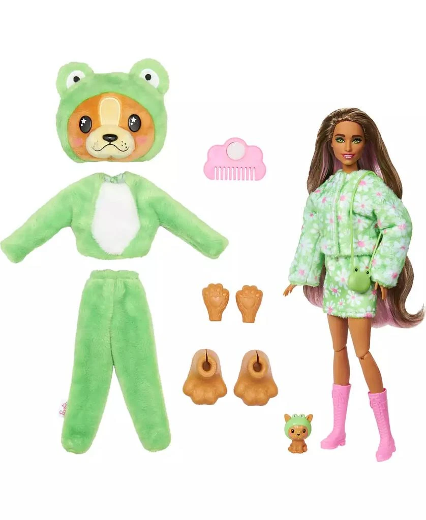 商品Barbie|Cutie Reveal Costume-Themed Series Doll and Accessories with 10 Surprises, Puppy as Frog,价�格¥162,第5张图片详细描述