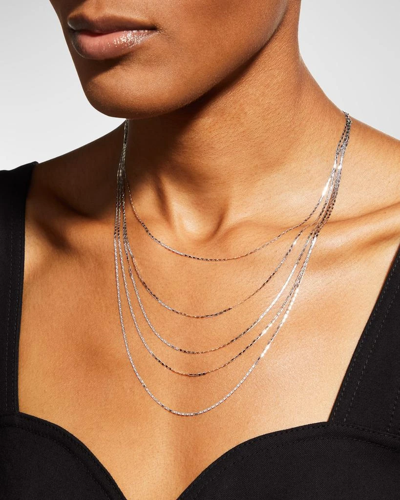 商品LANA|14k White Gold Petite Malibu Multilayer Necklace,价格¥13578,第2张图片详细描述