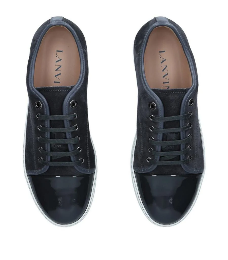 商品Lanvin|Suede Patent Toe Cap Sneakers,价格¥3882,第4张图片详细描述