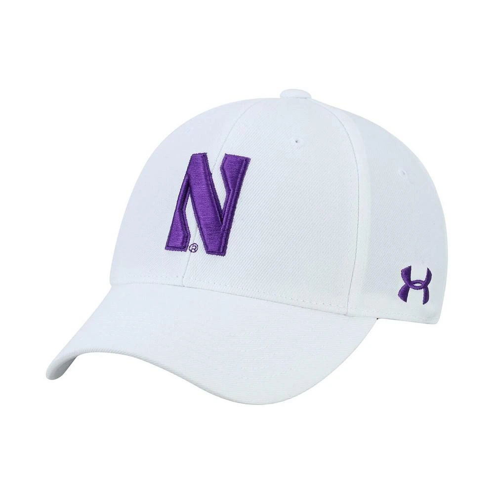 商品Under Armour|Men's White Northwestern Wildcats Classic Structured Adjustable Hat,价格¥178,第1张图片