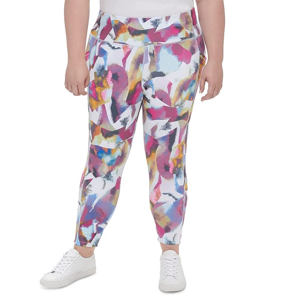 商品Calvin Klein|Plus Size Printed High-Waist 7/8 Leggings,价格¥150,第1张图片