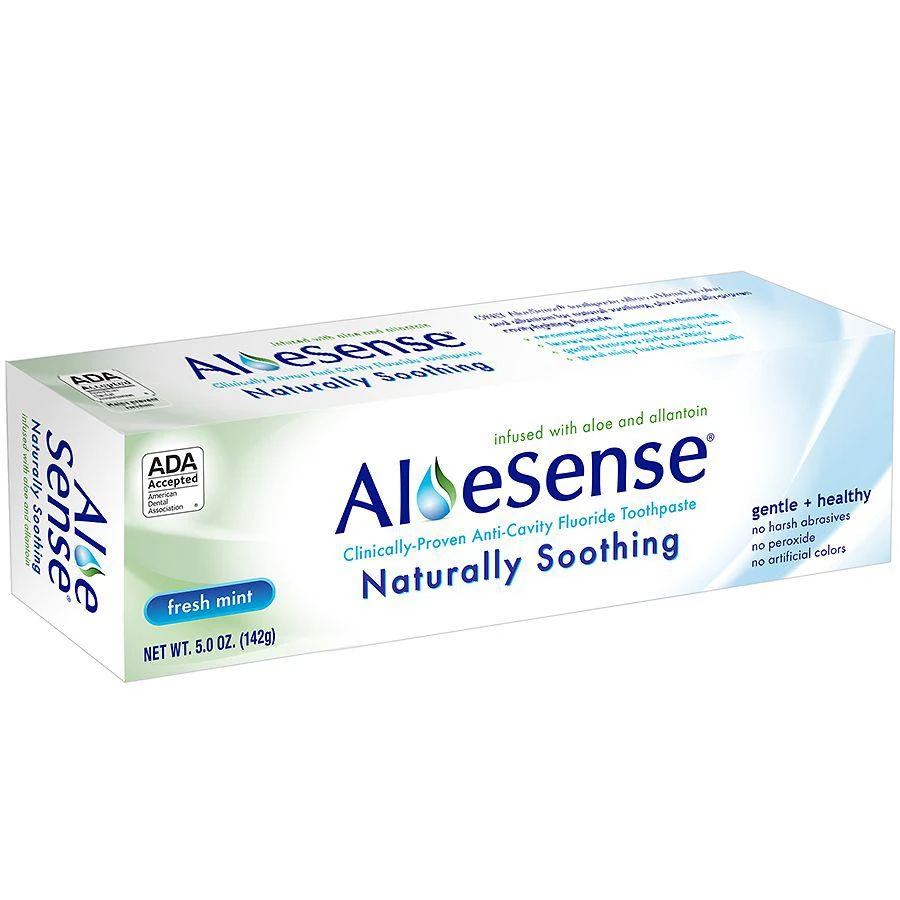 商品AloeSense|Naturally Soothing, Clinically-Proven Anti-Cavity Fluoride Toothpaste Fresh Mint, Family Size,价格¥52,第3张图片详细描述