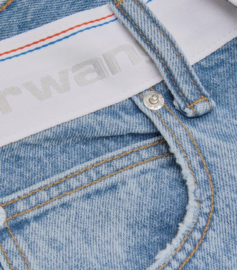 商品Alexander Wang|Logo-Adorned Mid-Rise Straight Jeans,价格¥2955,第5张图片详细描述