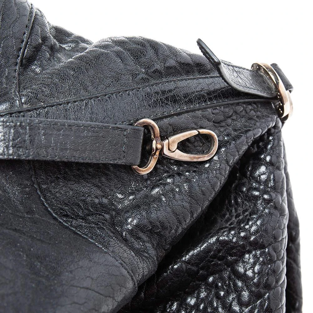 Bvlgari Black Textured Leather Chandra Hobo 商品
