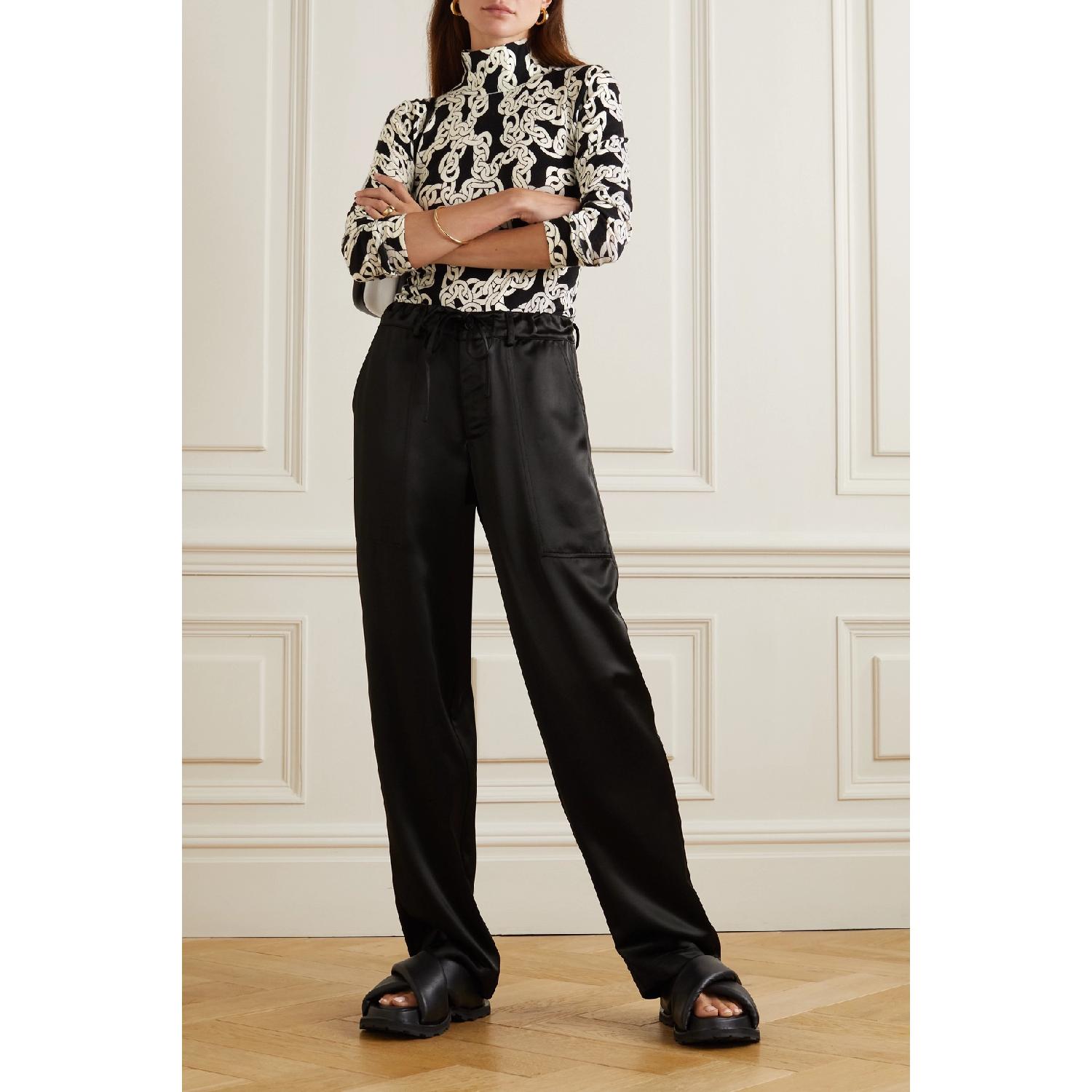 【特惠5.0折】包邮包税【预售7天发货】 DIANE VON FURSTENBERG 23秋冬 女士 针织衫 Brandy 提花针织美利奴羊毛高领毛衣 1647597287848757 D*VFWL3Q016CCSBK 商品第3张图片规格展示