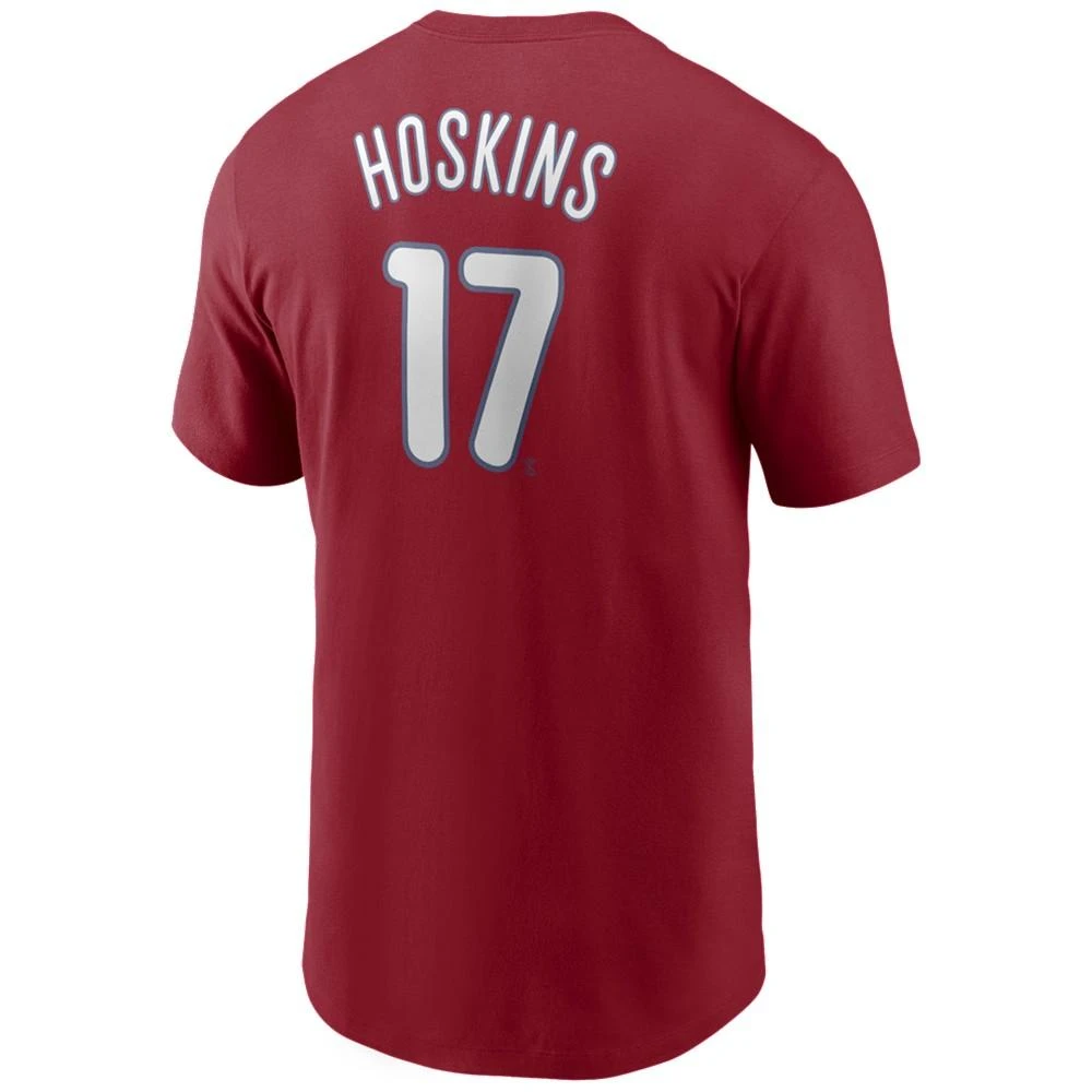 商品NIKE|Men's Rhys Hoskins Philadelphia Phillies Name and Number Player T-Shirt,价格¥211,第1张图片