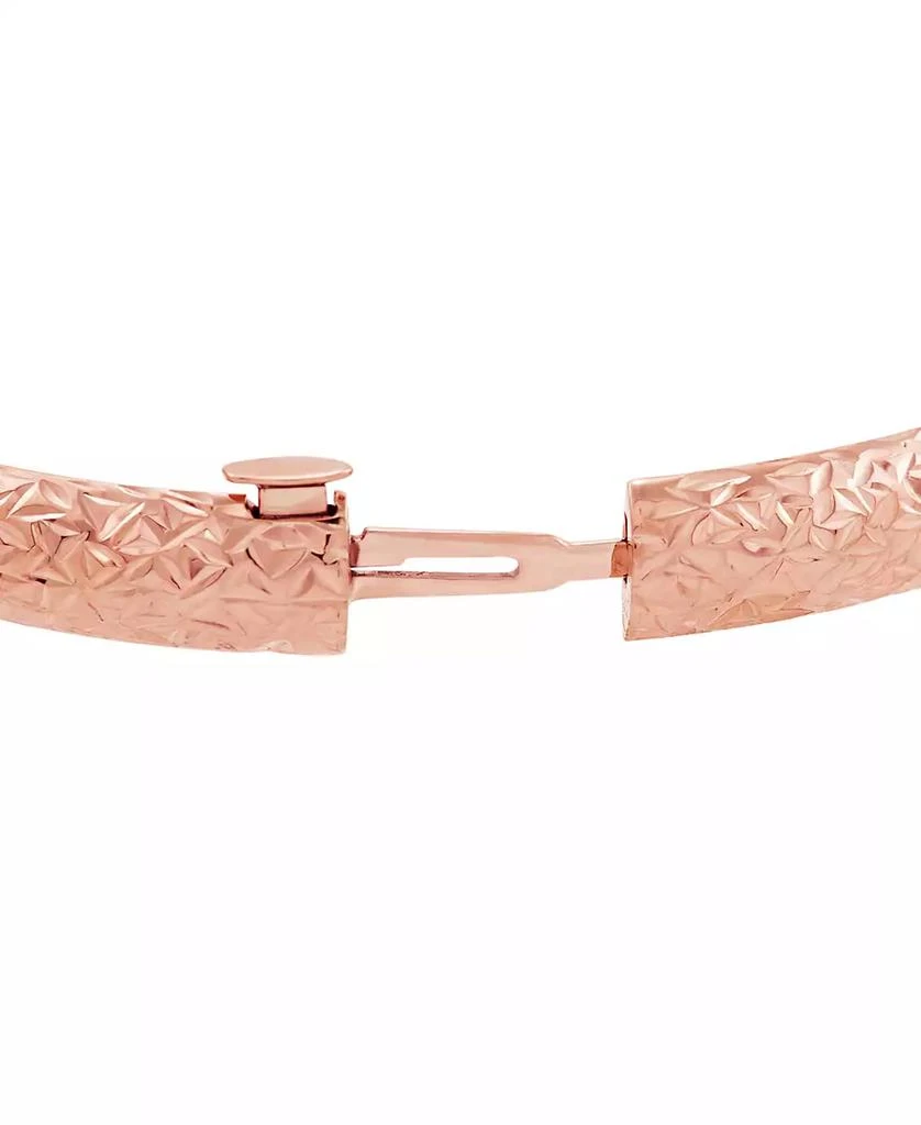 商品Macy's|Textured Bangle Bracelet in 10k Gold, White Gold and Rose Gold,价格¥6709,第4张图片详细描述