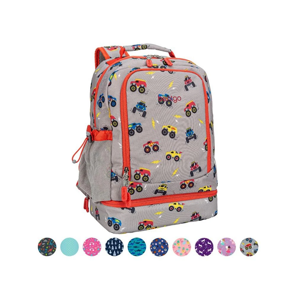Kids Prints 2-In-1 Backpack and Insulated Lunch Bag - Trucks 商品