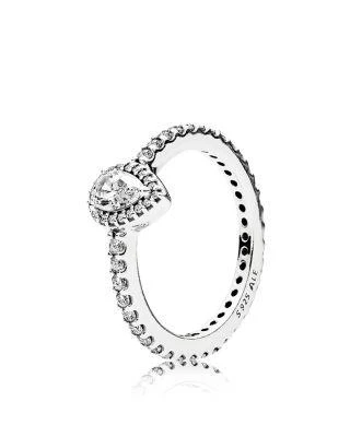 商品PANDORA|Sterling Silver & Cubic Zirconia Radiant Teardrop Ring,价格¥561,第1张图片