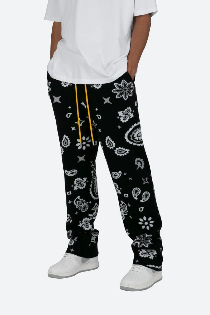 商品MNML|Paisley Knit Sweatpants - Black,价格¥286,第2张图片详细描述