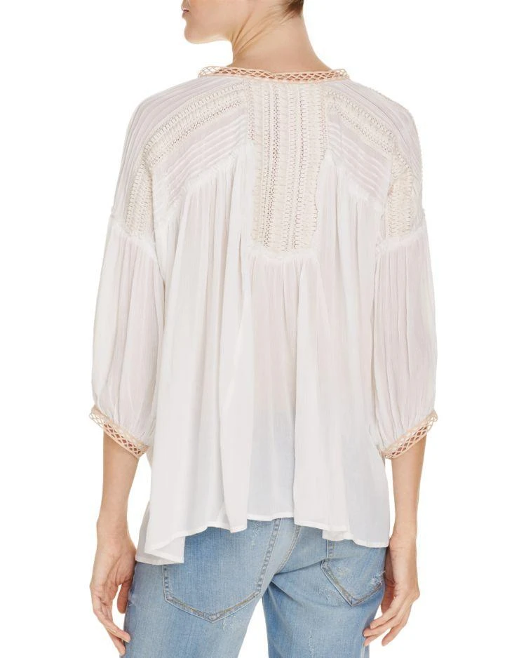 商品FREEWAY|Embroidered Crochet Trim Blouse,价格¥214,第2张图片详细描述