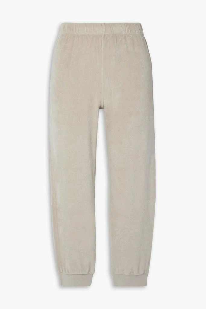 商品Bella Freud|Cropped cotton-blend velour track pants,价格¥734,第1张图片