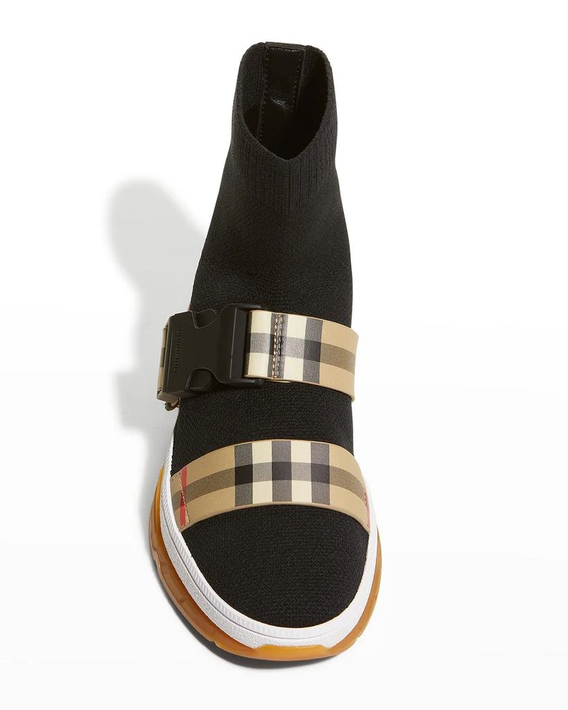 商品Burberry|Kid's K1-Union Vintage Check Sock Sneakers, Toddler/Kids,价格¥1628,第5张图片详细描述