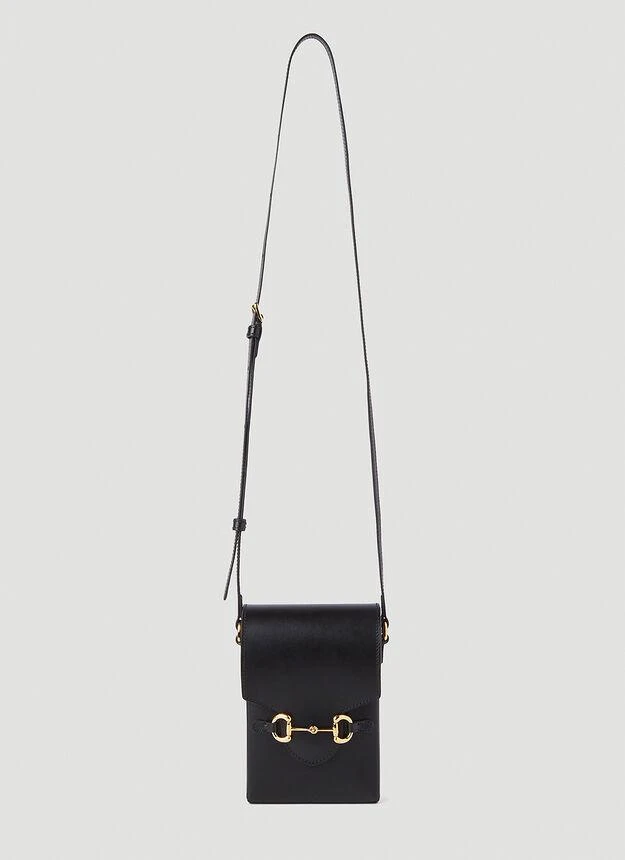 商品Gucci|Horsebit 1955 Mini Crossbody Bag in Black,价格¥9133,第1张图片