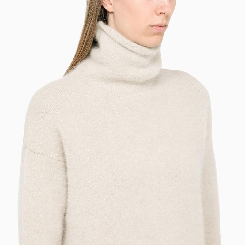 Turtleneck sweater in ecru angora商品第4张图片规格展示