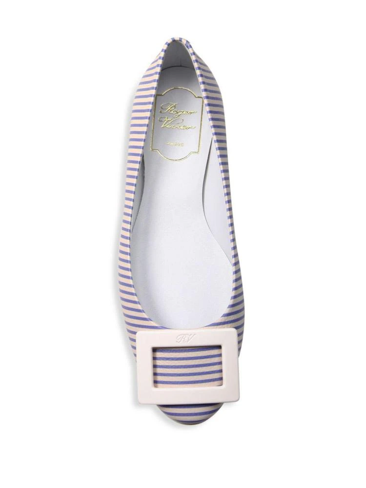 商品Roger Vivier|Gommette Striped Ballet Flats,价格¥4082,第4张图片详细描述