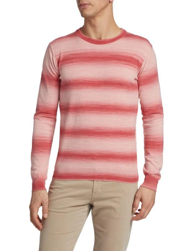 商品Saks Fifth Avenue|Slim Fit Ombré Striped Crewneck Sweater,价格¥237,第1张图片