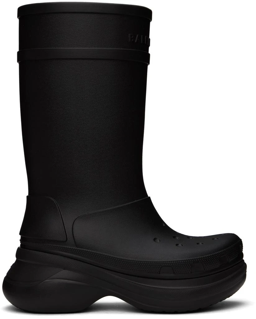 商品Balenciaga|Black Crocs Edition Boots,价格¥4963,第1张图片