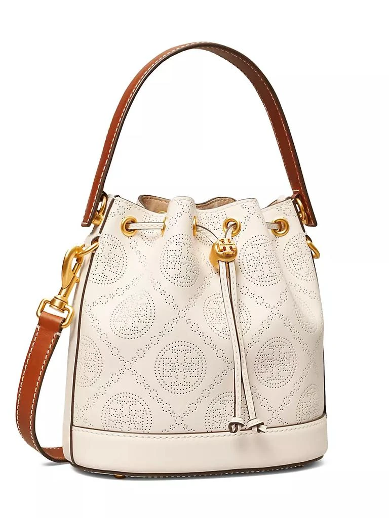 商品Tory Burch|T Monogram Perforated Leather Bucket Bag,价格¥4116,第3张图片详细描述