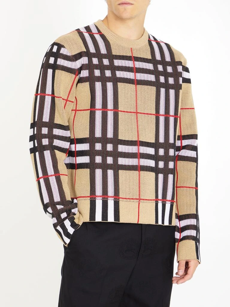 商品Burberry|Check technical cotton sweater,价格¥3980,第2张图片详细描述