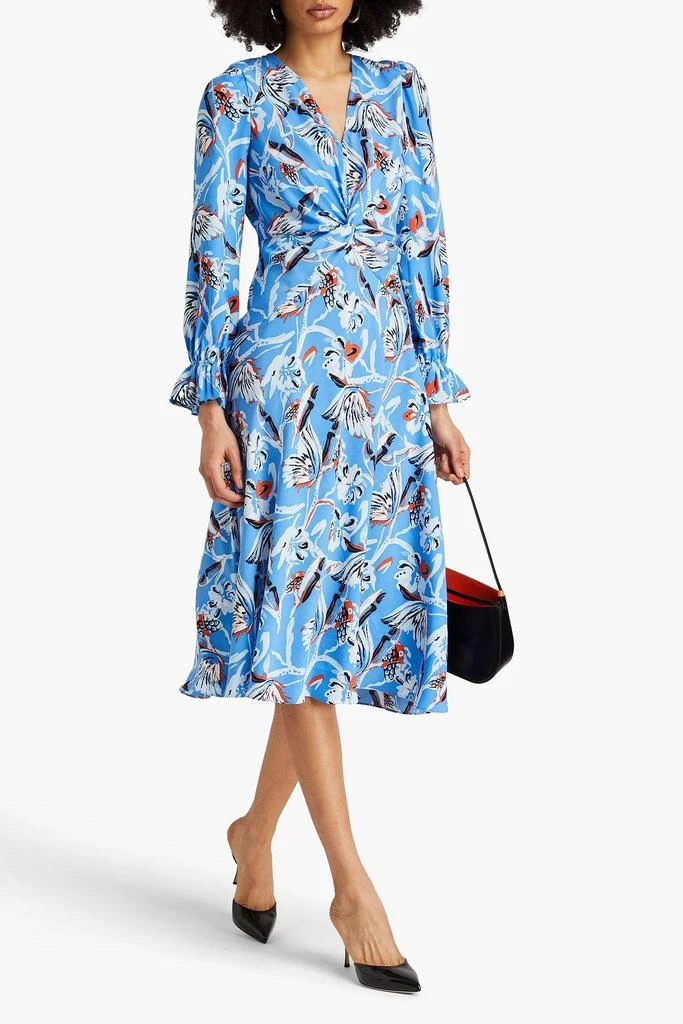 商品Diane von Furstenberg|Anaba twisted floral-print crepe midi dress,价格¥1606,第2张图片详细描述