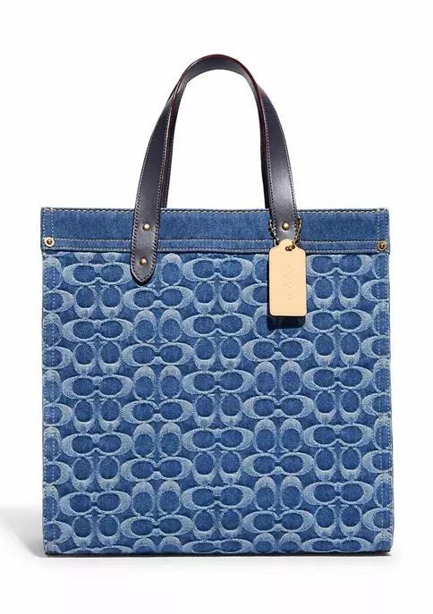 商品Coach|Field Tote In Signature Denim,价格¥3388,第1张图片