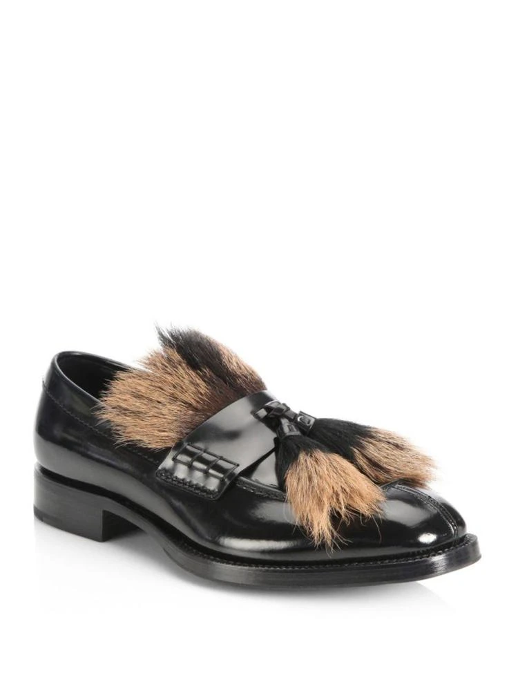 商品Prada|Fur Tassel Loafers,价格¥4834,第1张图片