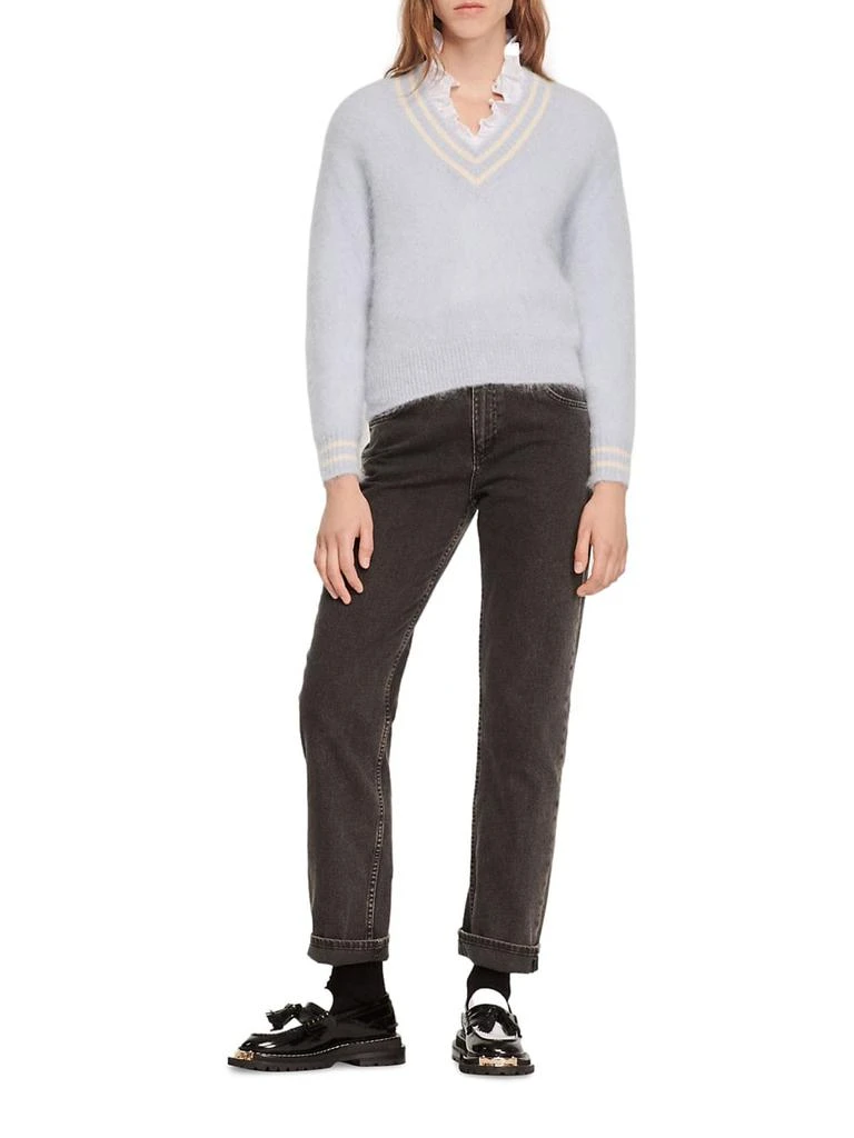 商品Sandro|Ecume Mohair V-Neck Sweater,价格¥1377,第2张图片详细描述