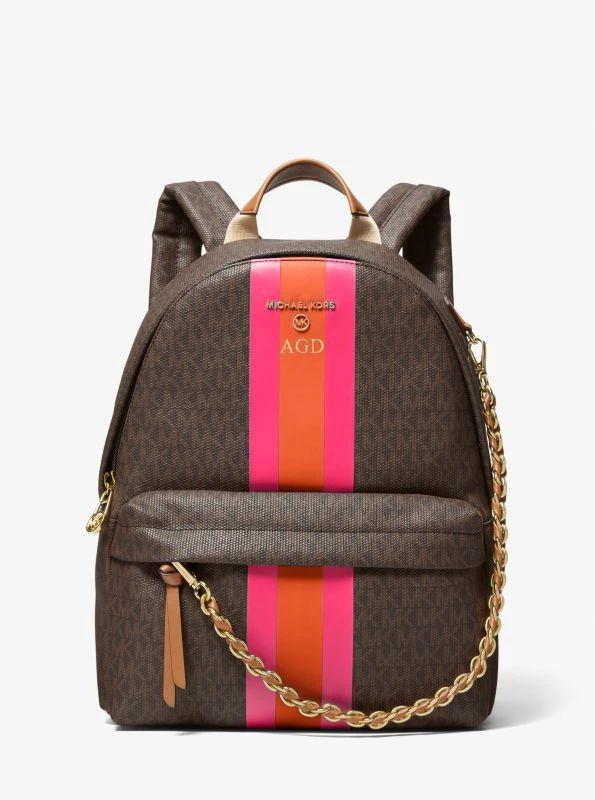 商品Michael Kors|Slater Medium Signature Logo Stripe Backpack,价格¥1403,第5张图片详细描述