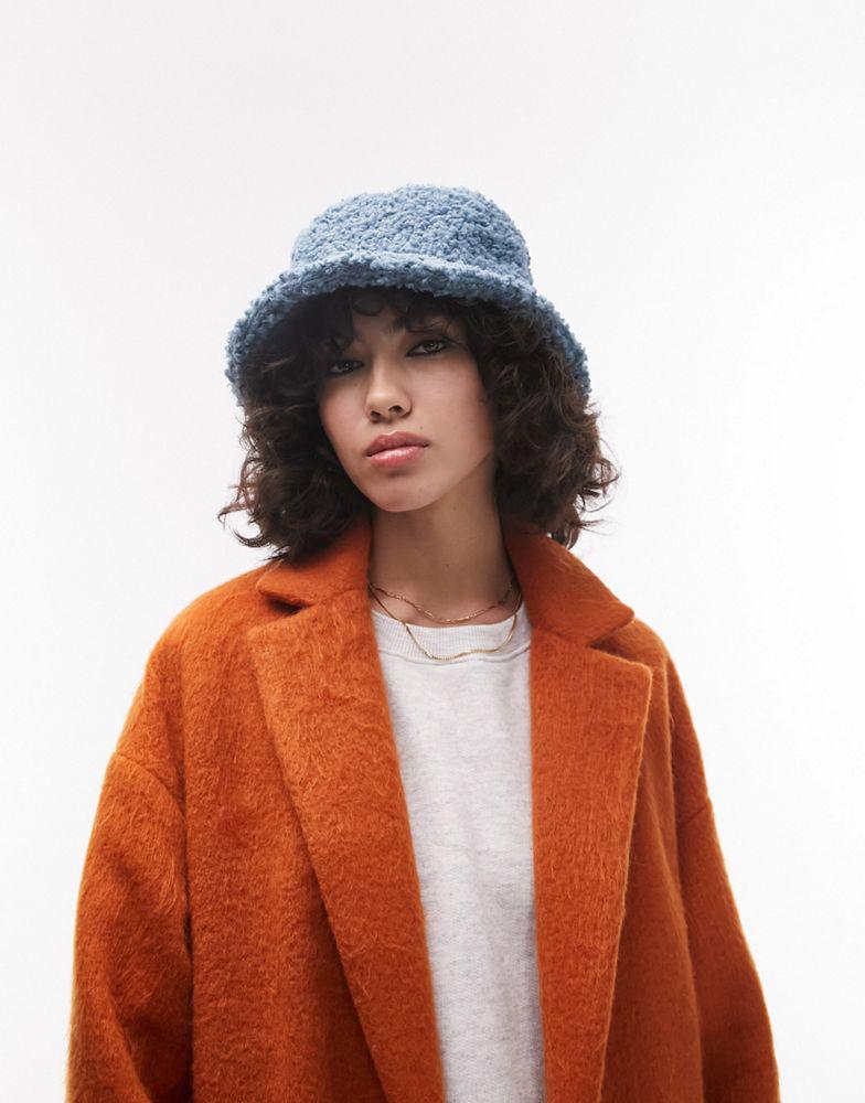 商品Topshop|Topshop borg bucket hat in teal,价格¥142,第6张图片详细描述