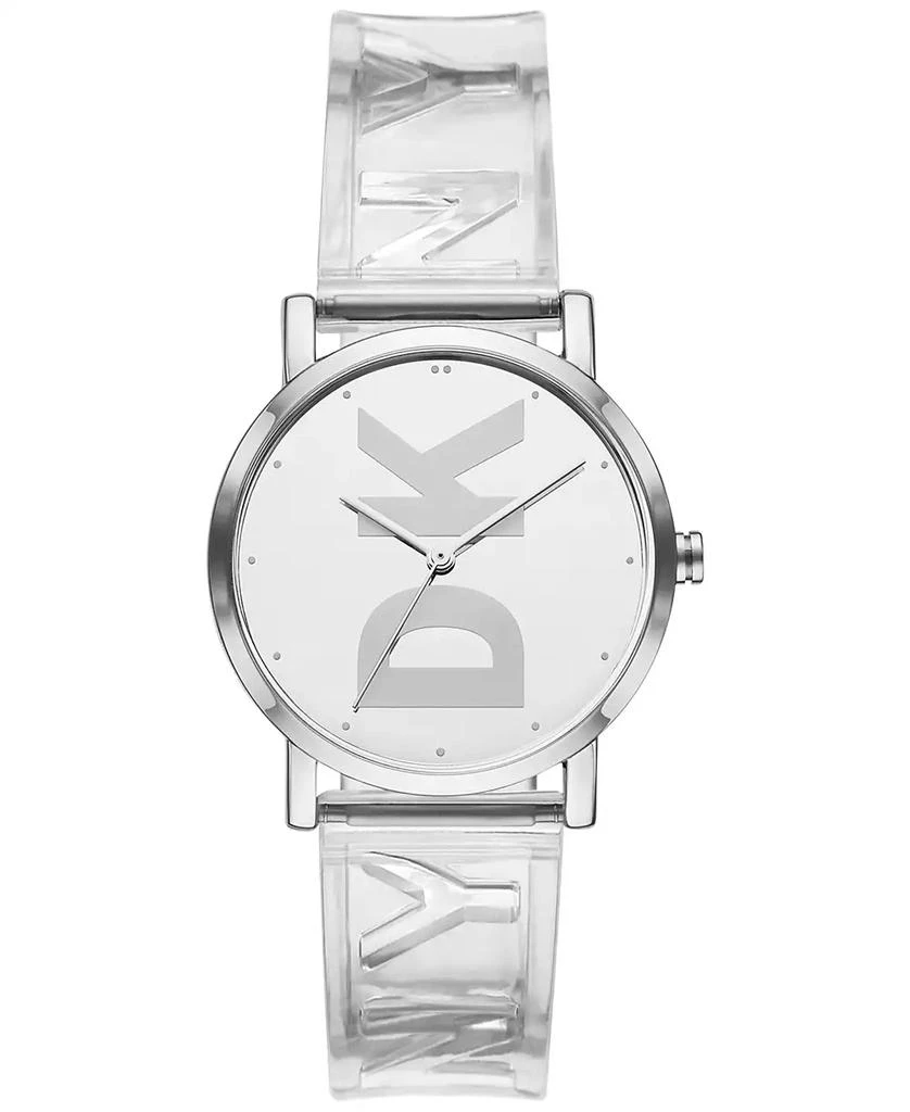 商品DKNY|Women's Soho Clear Strap Watch 34mm,价格¥427,第1张图片