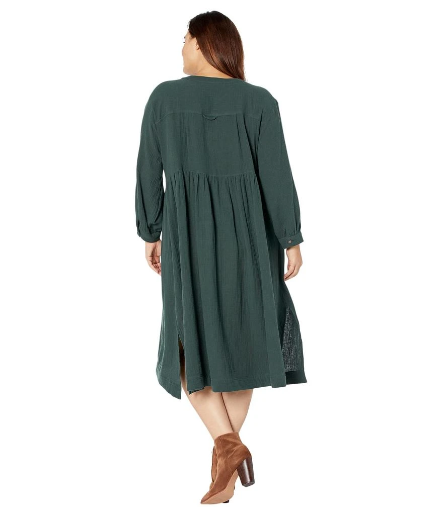 商品Madewell|Plus Lightspun Button-Front Midi Dress,价格¥883,第2张图片详细描述