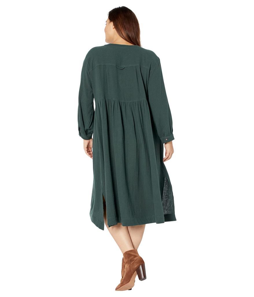 商品Madewell|Plus Lightspun Button-Front Midi Dress,价格¥775,第4张图片详细描述