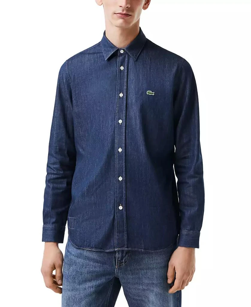 商品Lacoste|Men's Long-Sleeve Denim Shirt,价格¥1010,第4张图片详细描述