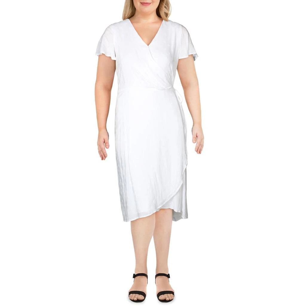 商品Vince Camuto|Vince Camuto Womens Plus V Neck Tie Front Wrap Dress,价格¥107,第1张图片