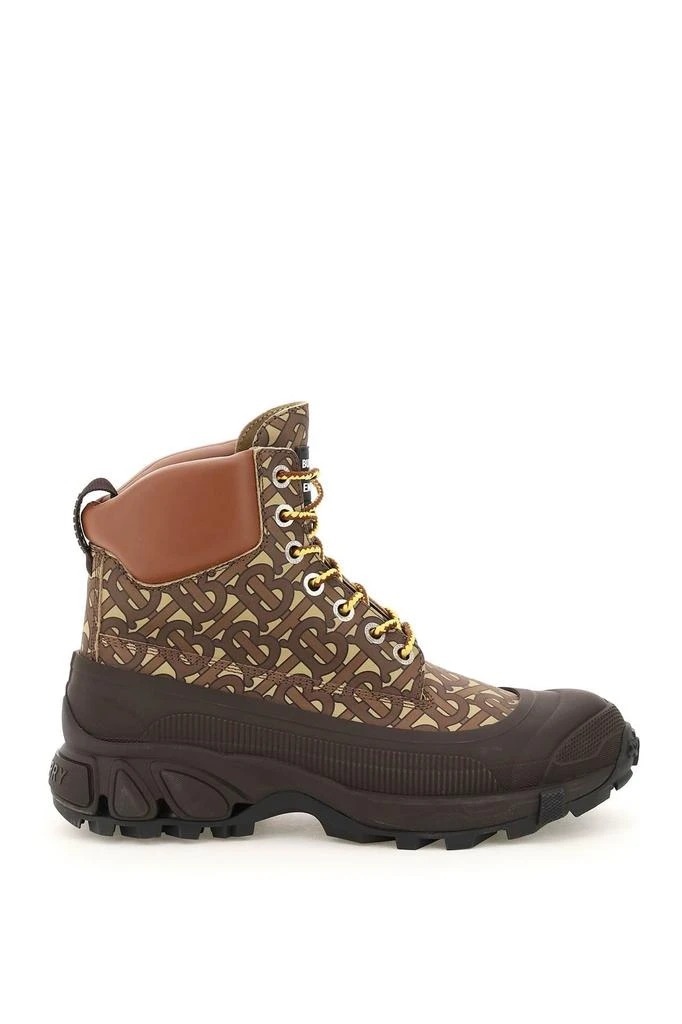 商品Burberry|Burberry monogram leather lace-up ankle boots,价格¥3367,第1张图片