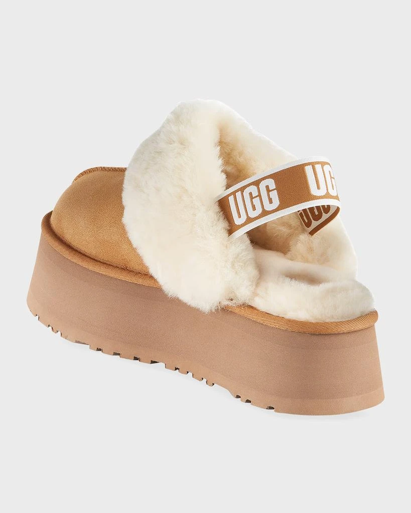 商品UGG|Funkette Suede Shearling Platform Slippers,价格¥617,第3张图片详细描述