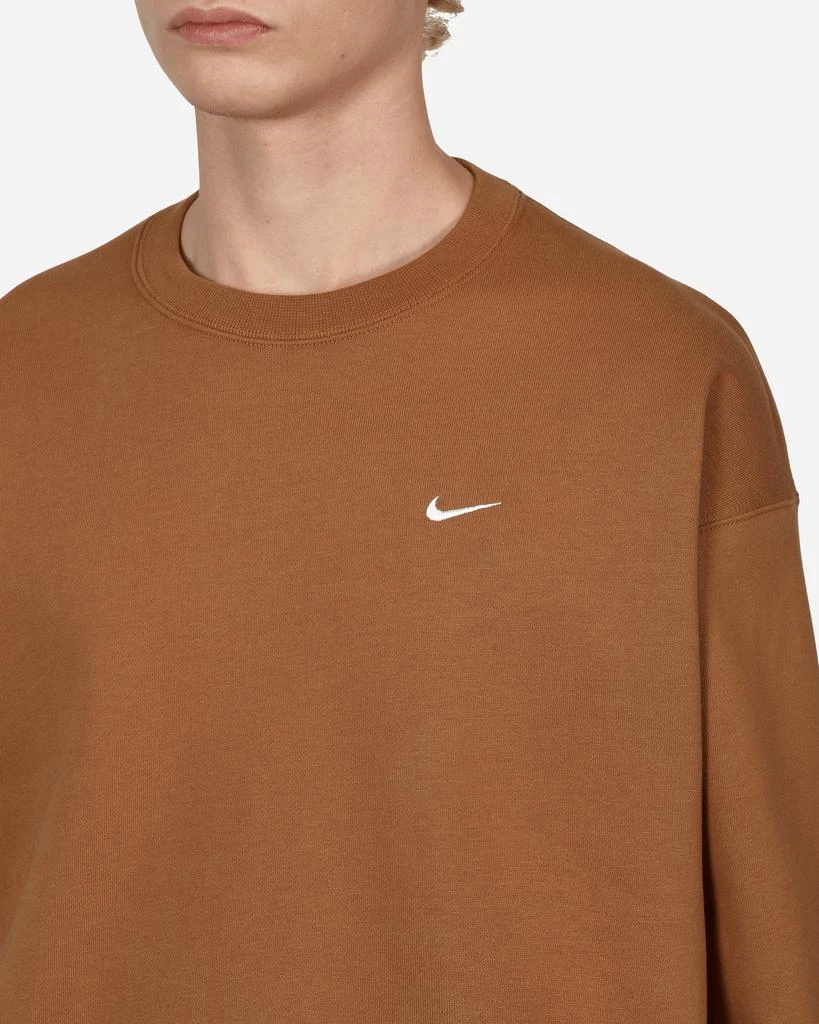 商品NIKE|Solo Swoosh Crewneck Sweatshirt Brown,价格¥596,第5张图片详细描述