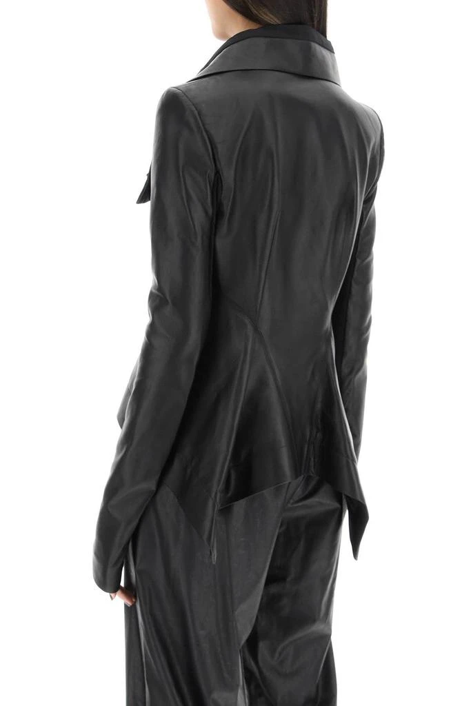 商品Rick Owens|ASYMMETRIC LEATHER JACKET,价格¥6147,第4张图片详细描述