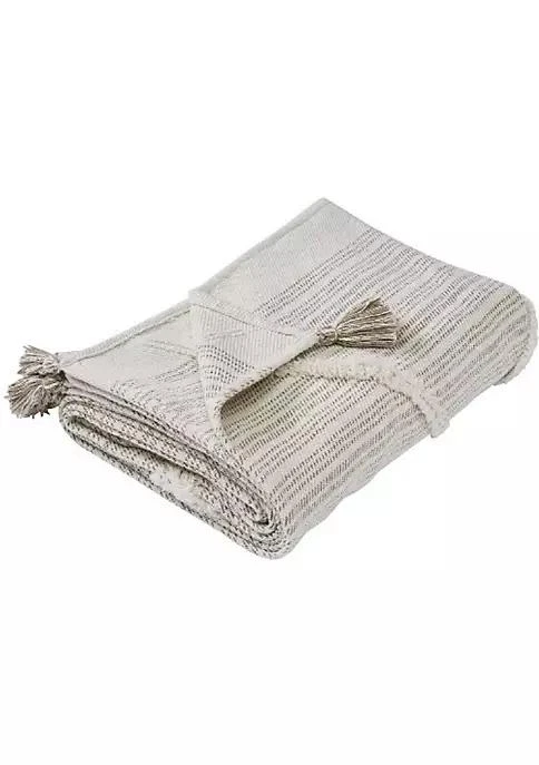 商品Duna Range|Range Veria 60 X 70 Cotton Throw With Diamond Pattern The Urban Port Off White,价格¥285,第2张图片详细描述