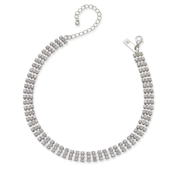 商品INC International|Silver-Tone Crystal Choker Necklace, Created for Macy's,价格¥67,第1张图片