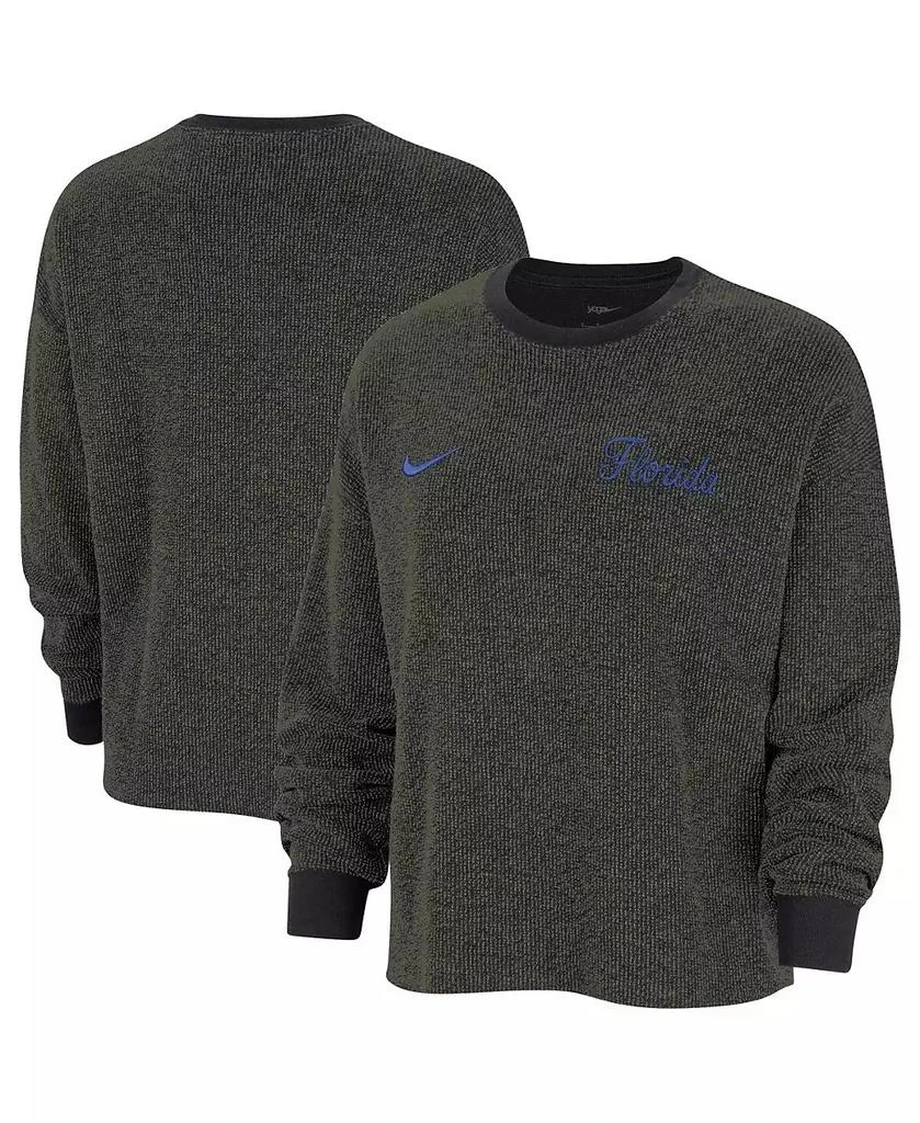 商品NIKE|Women's Black Florida Gators Yoga Script Pullover Sweatshirt,价格¥449,第1张图片