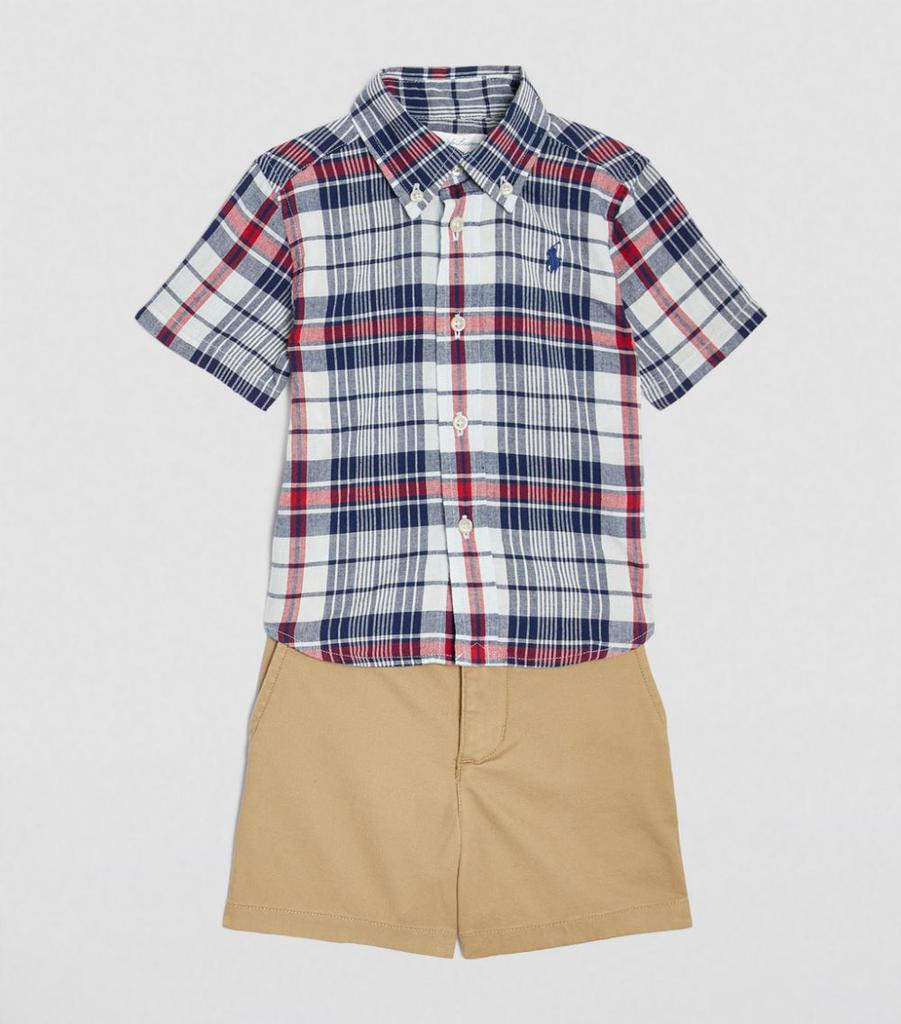商品Ralph Lauren|Check Shirt and Shorts Set (3-24 Months),价格¥888,第4张图片详细描述