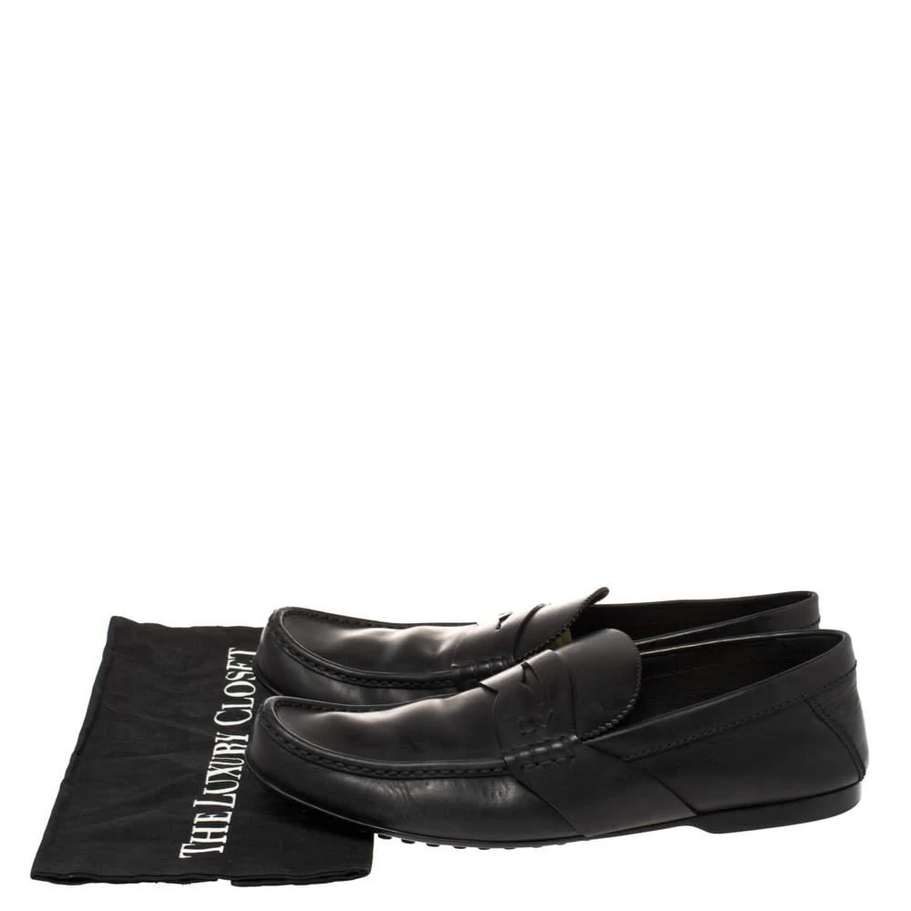 Louis Vuitton Black Leather Slip On Loafers Size 43.5 商品