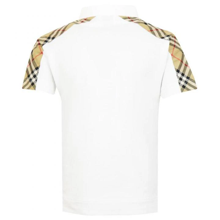 商品Burberry|White Short Sleeve Johnathan Polo Shirt,价格¥1079,第3张图片详细描述