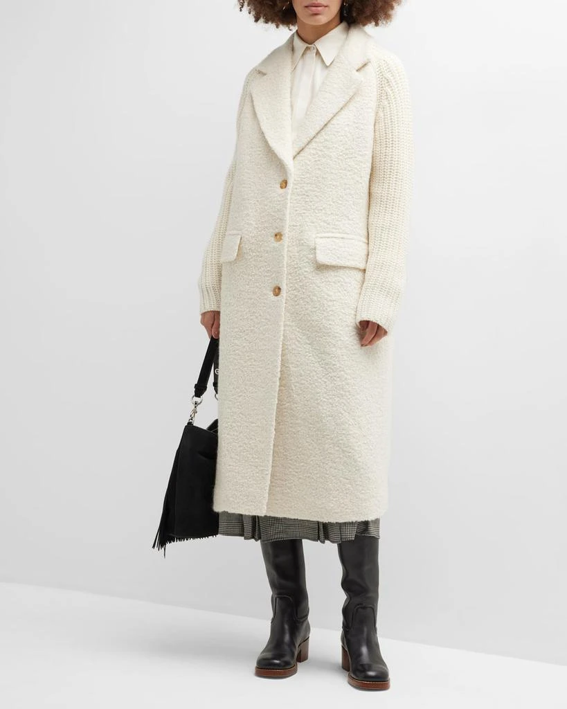 商品Gabriela Hearst|Charles Alpaca Fur Cashmere-Knit Coat,价格¥10491,第1张图片